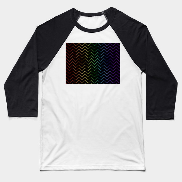 Rainbow chevron Baseball T-Shirt by tothemoons